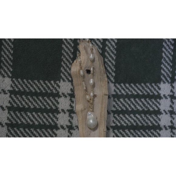 Freshwater Pearl Necklace, 14k Gold Filled Chain - Picture 2 of 5